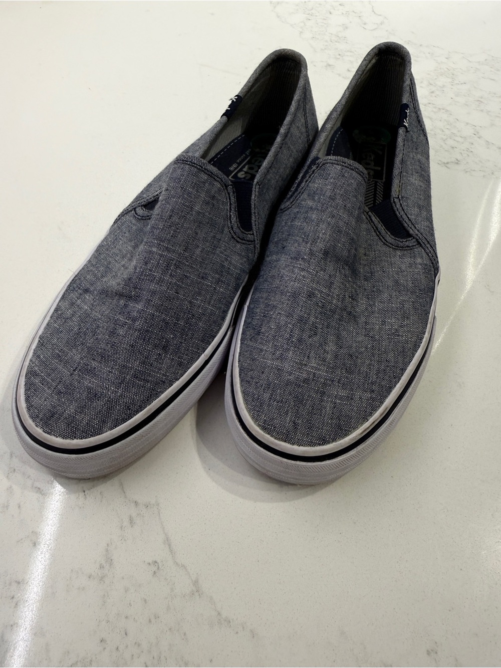 Keds Women's Slip-On Canvas Loafers - Heather Gray, - size 8